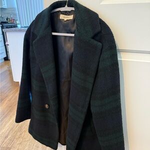 Wildflowers Black and Green Peacoat